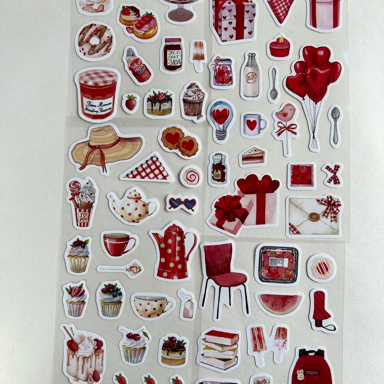 Red Love Heart Valentine Stickers