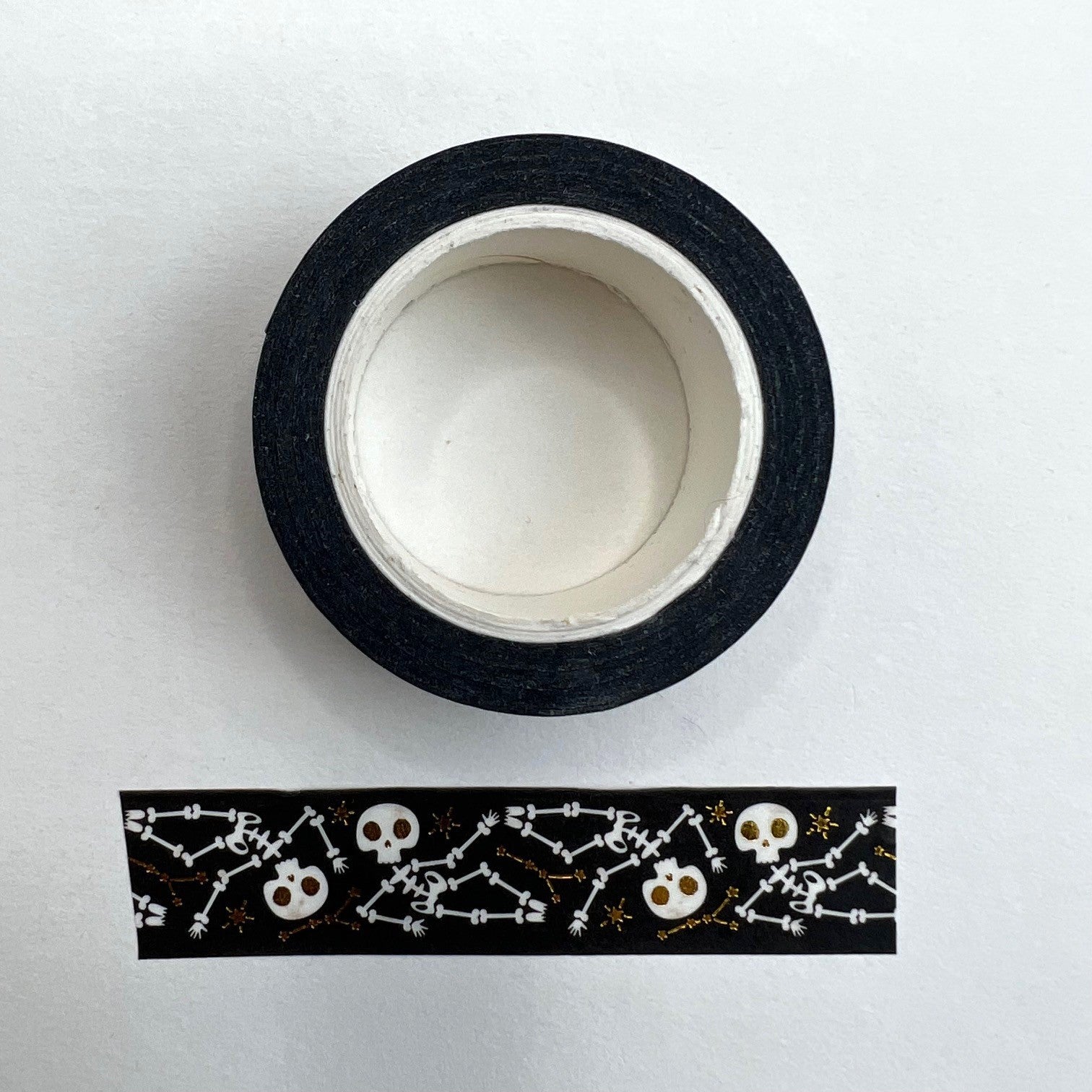 Halloween Skeleton with Gold Foil Accents Washi Tape