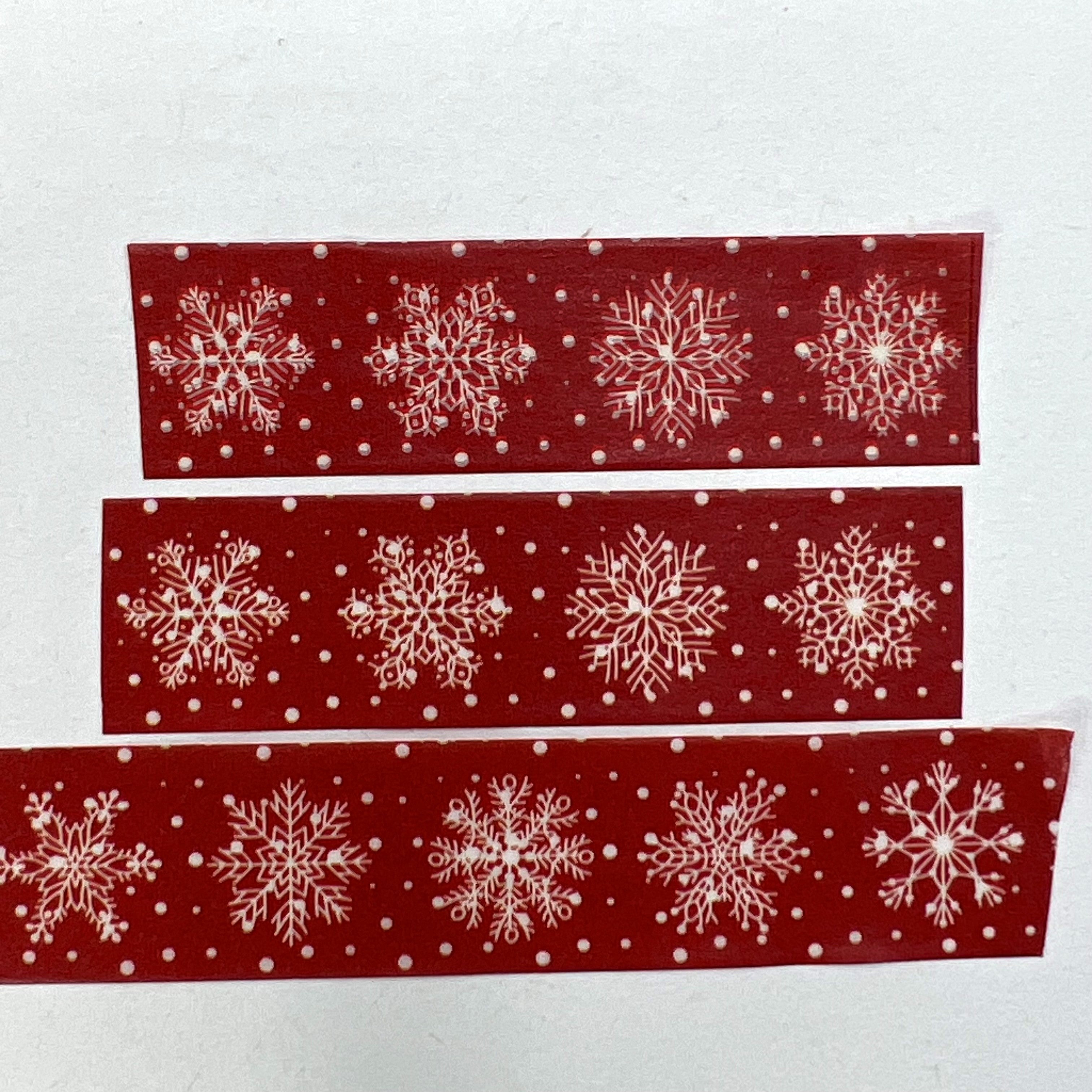 Red Snowflake Washi Tape