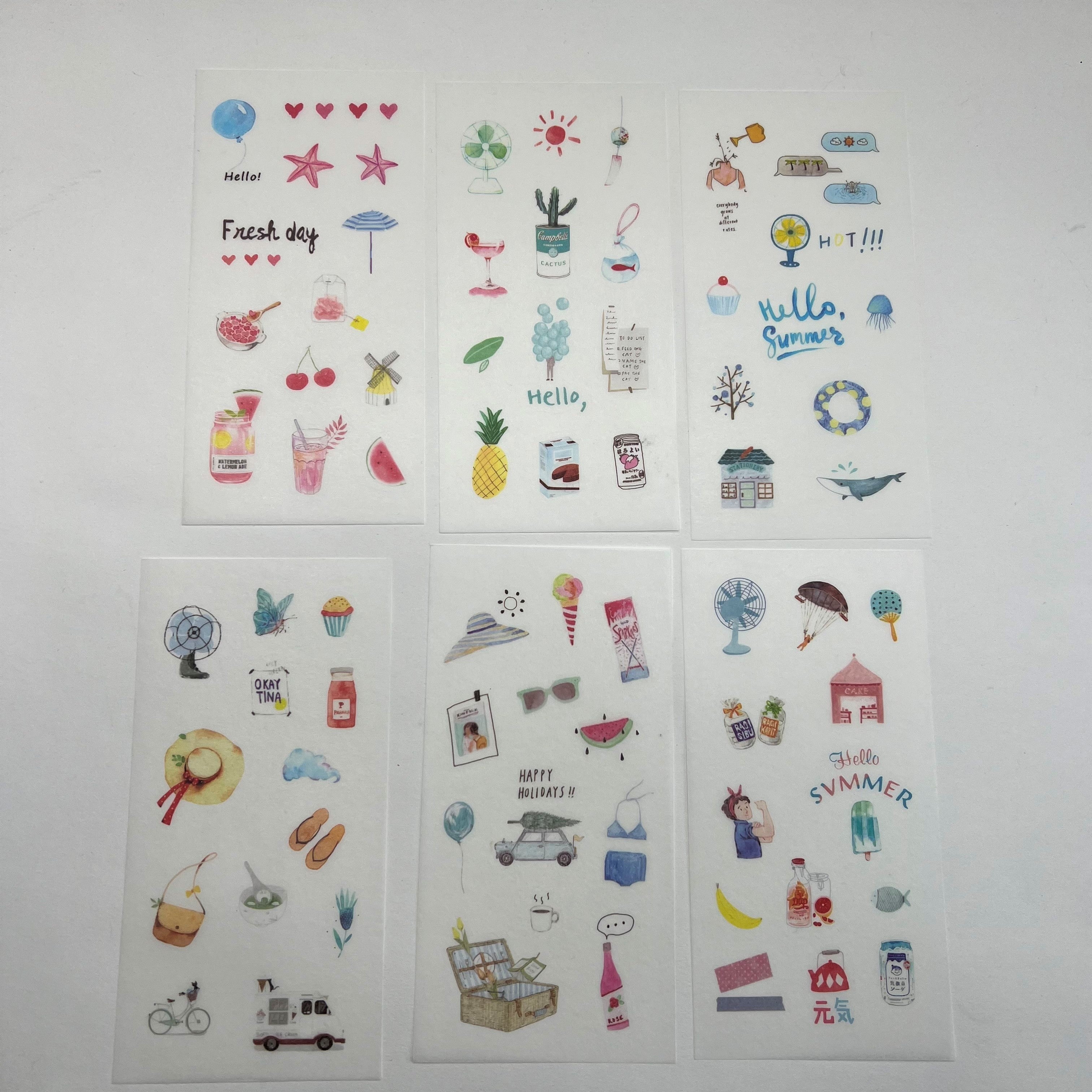 10 Sheet Summer Fun Washi Stickers