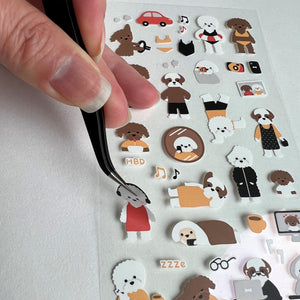 Fluffy Dogs Sticker Sheet
