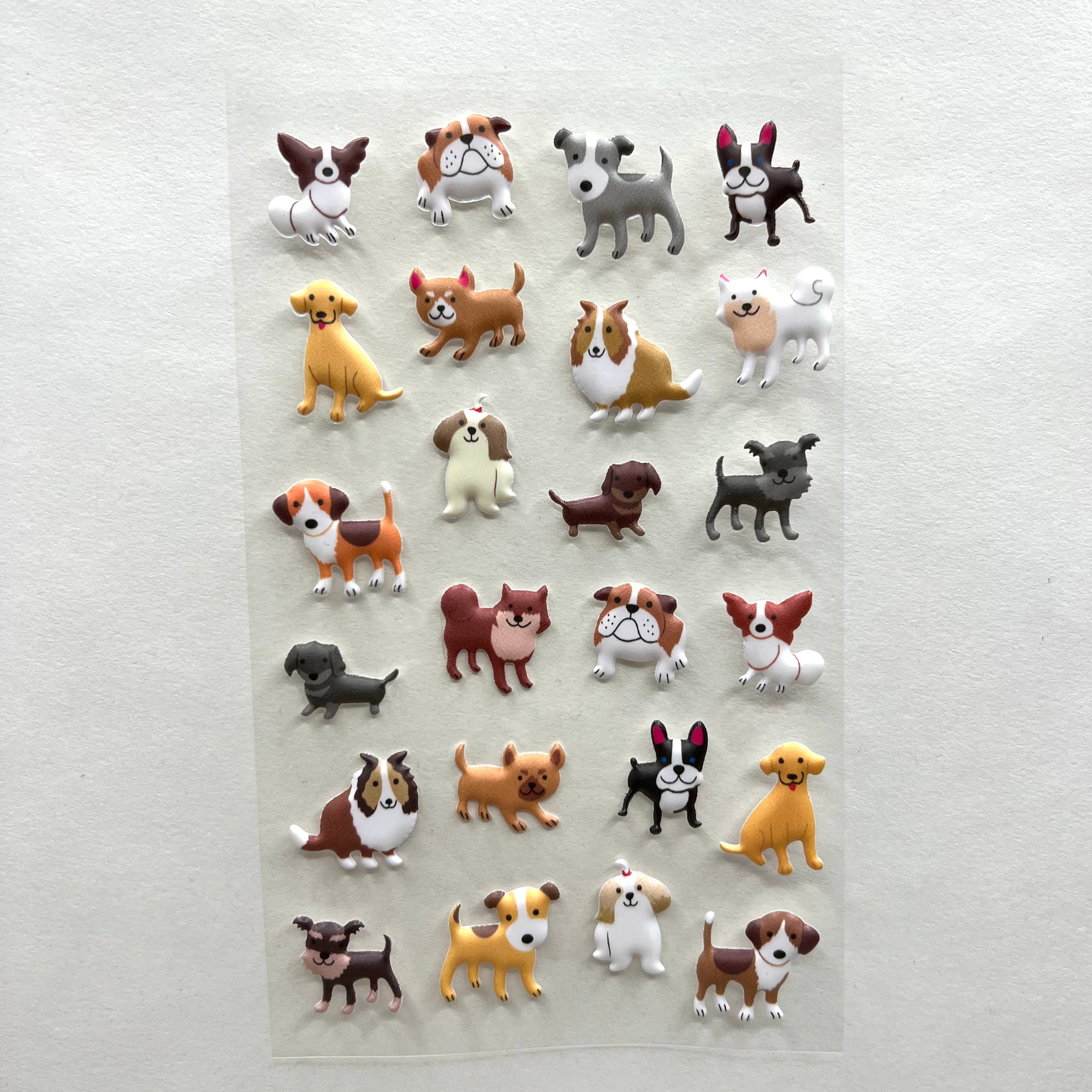 Cute Mini Dog Puffy Sticker Sheet